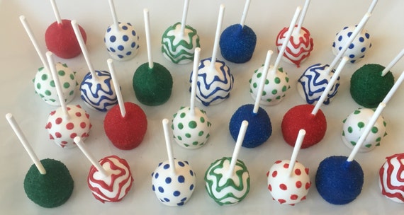 Chevron and Polka Dot Cake Pops Il_570xn