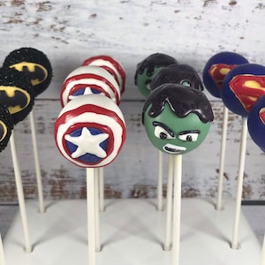Superhero Inspired Cake Pops