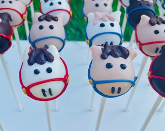 Horse Cake Pops, kids birthday party favors, horse theme birthday, horse theme kids birthday party