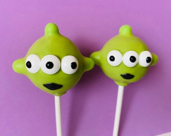 Little Green Men Cake Pops