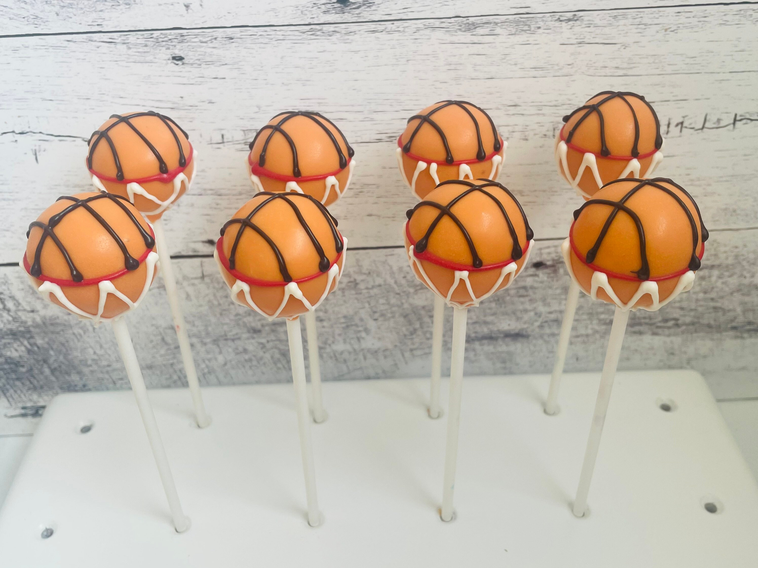 BASKETBALL CAKE POPS DOZEN – NY CAKE POPS