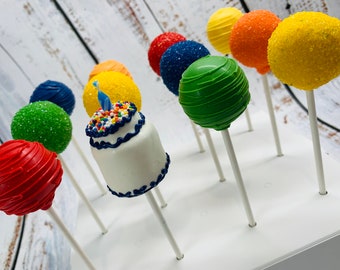 Birthday, primary colors Cake Pops