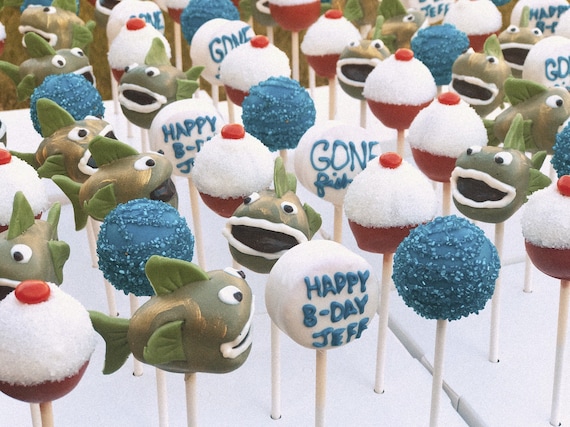 Fishing Cake Pops, Fishing Theme Gifts, Fishing Theme, Party Favors 