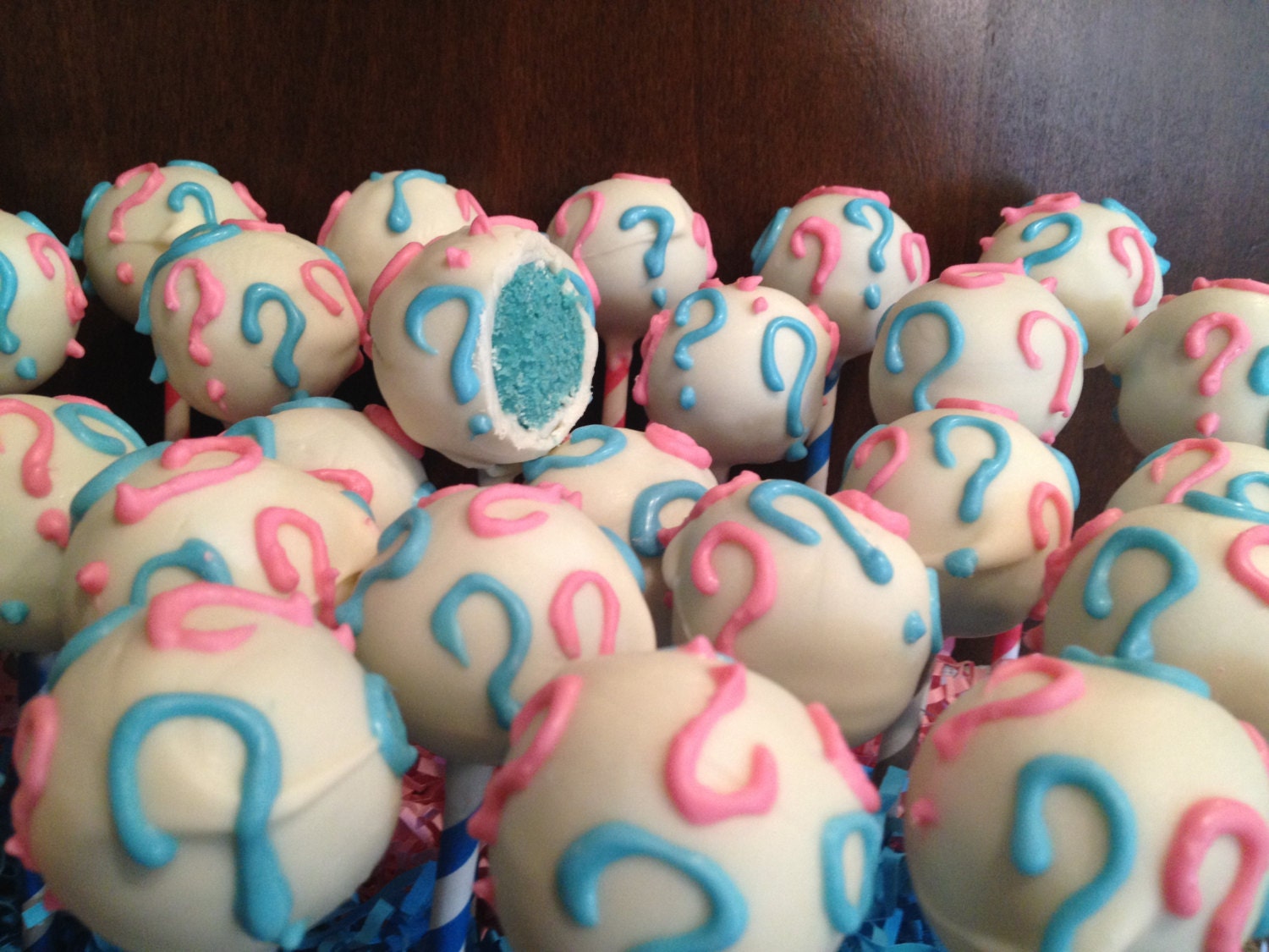 Gender Reveal Cake Pops Etsy