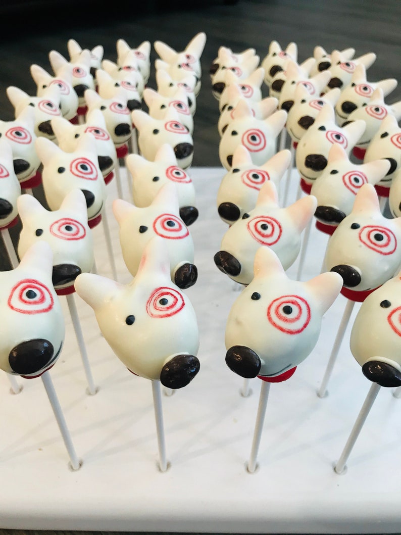 Bullseye Target Dog Cake Pops Etsy