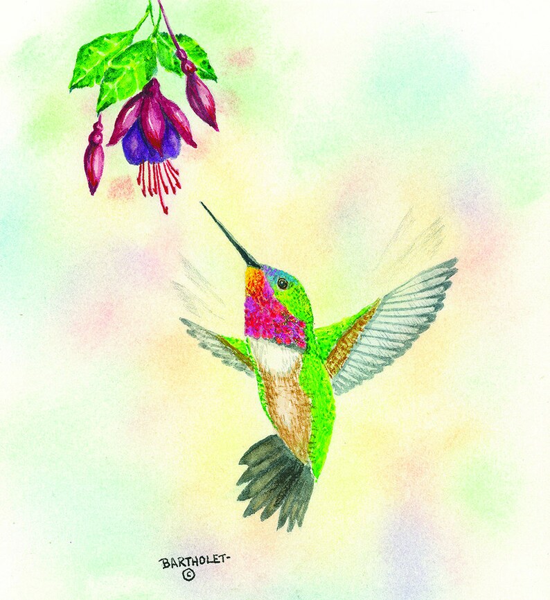 Ruby Gem print of original watercolor by Dave Bartholet