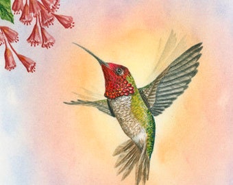 Ruby Gem print of original watercolor by Dave Bartholet