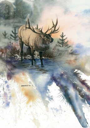 Ruby Gem print of original watercolor by Dave Bartholet