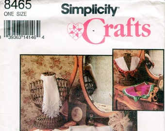 1990s Simplicity Crafts 8465 Misses Collars Ascot Sewing Pattern with Embroidery Transfer UNCUT