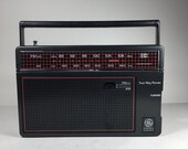 GE 7-2660D AM FM Portable Radio with Handle 14 quot Antenna Two Way Power
