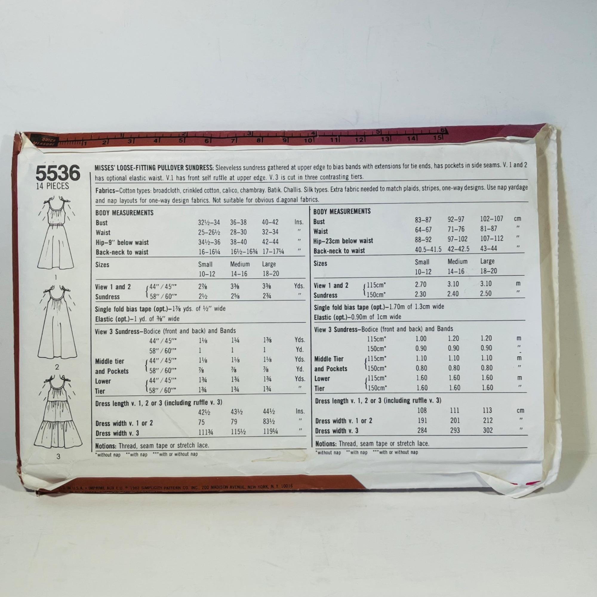 U-pick 1980s Sewing Patterns Butterick 4338 Mccalls 2137 Simplicity ...