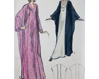 Patrón de costura vintage para caftán Vogue 8501 de los años 70, talla mediana (12-14), busto (34-36).
