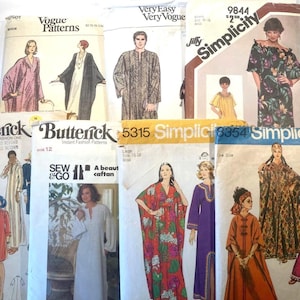 Vintage-Kaftan- und Muu-Muu-Schnittmuster von Butterick, Simplicity und Vogue (LESEN)
