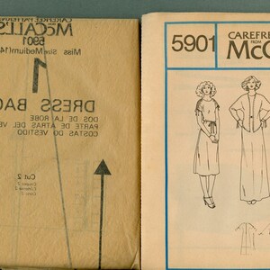 1970s McCall's 5901 Misses Ruched Drawstring Dolman Sleeve Dress and Jacket PJ Jones Sewing Pattern Size Med 14-16 Bust 36 38 UNCUT image 7