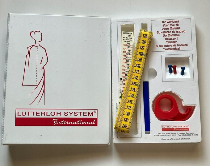 Lutterloh Golden Rule Sewing Pattern Drafting System Kit Book & Tools ...