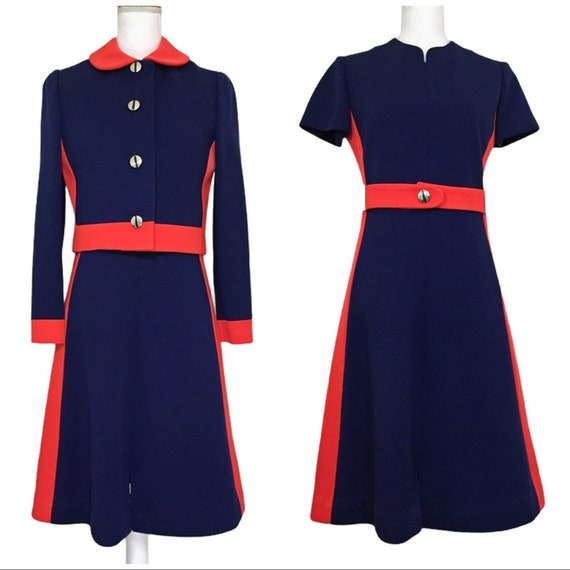 Vintage 60’s RONA NY Mod Color-Block Dress Jacket