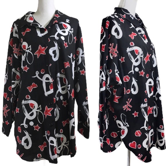 Vintage 80’s Alley Cat II Oversized Button Down Tu