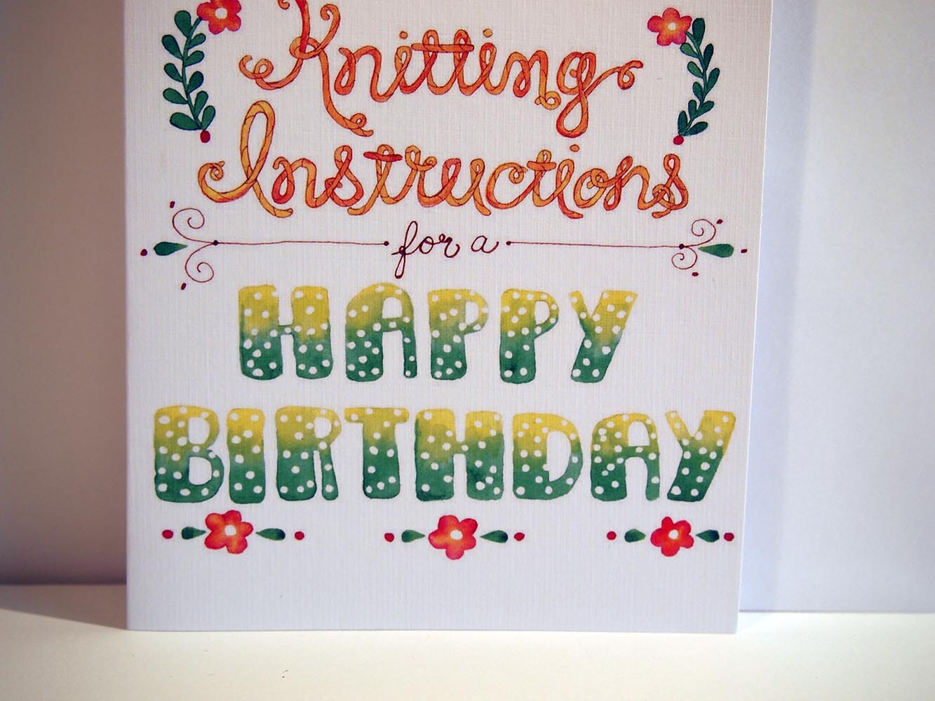 Knitting Birthday Greeting Card Unique Hand Painted -  Canada   Birthday greetings, Happy birthday greetings, Birthday greeting cards