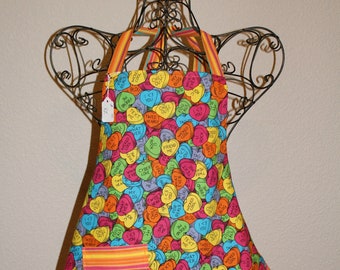 Child's Girls Large Colorful Valentines Candy Apron