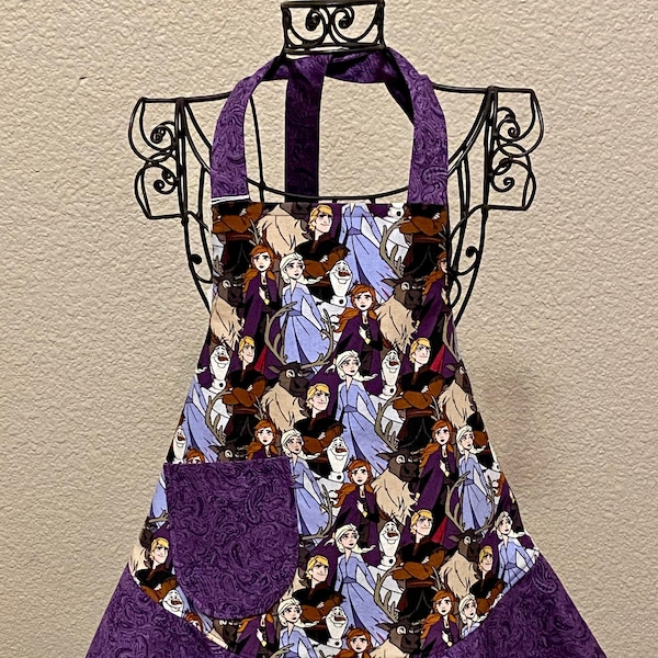 Child's Girls XS Extra Small Disney Frozen Purple Anna Elsa Olaf Kristoff Sven