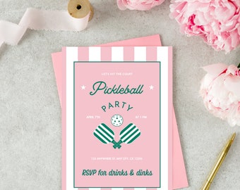Pickleball Party Invitation Download