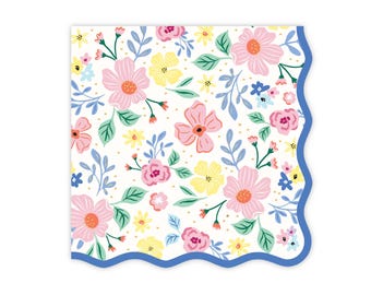 Multicolor Elegant Floral Dinner Napkins