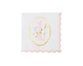 1st Birthday Light Pink Small Napkins