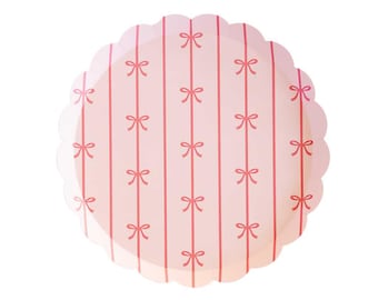 Pink Bow Dessert Plates
