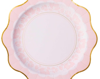 Pink Floral Dinner Plates