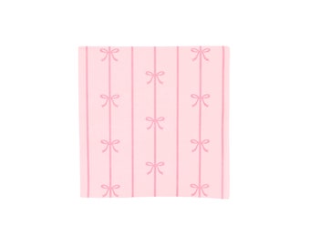 Light Pink Bow Cocktail Napkins