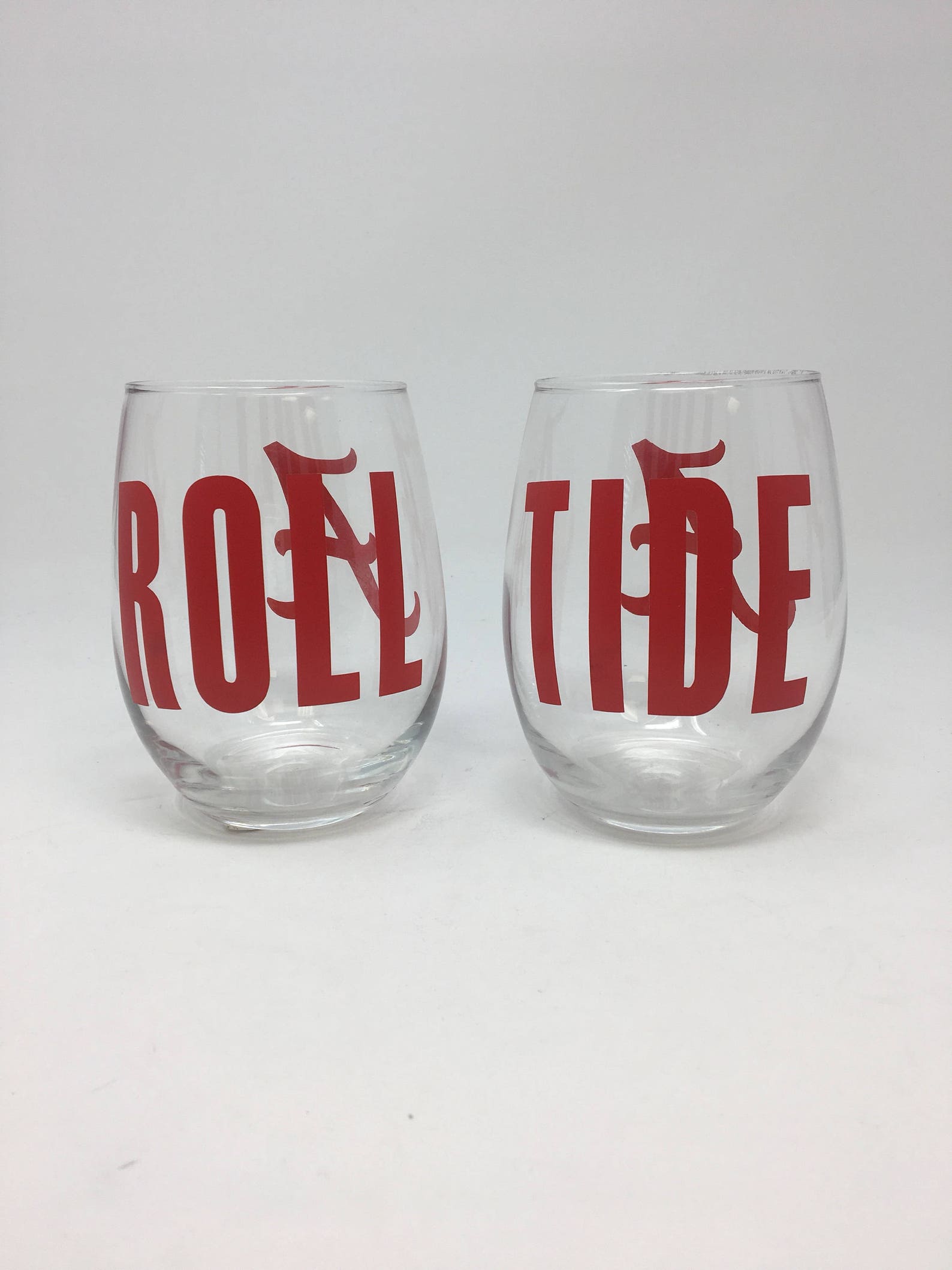 Alabama Roll Tide Wine Glass Set Etsy