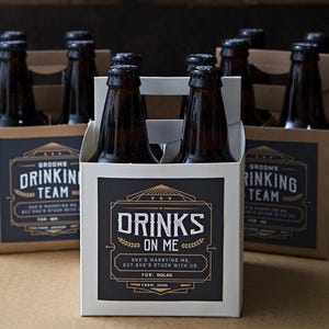 Pack cadeau bière DIY pour garçons d'honneur - PDF imprimable