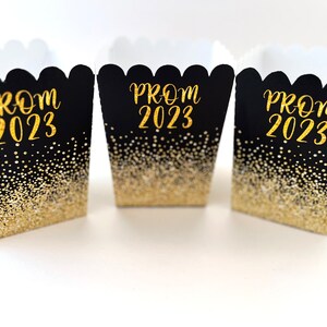 Prom Popcorn Boxes, Prom Party, Prom Night 2024 Popcorn Treat Bags, Favor Boxes, Graduation Party Decorations, Class of 2024, Set of 10 image 7