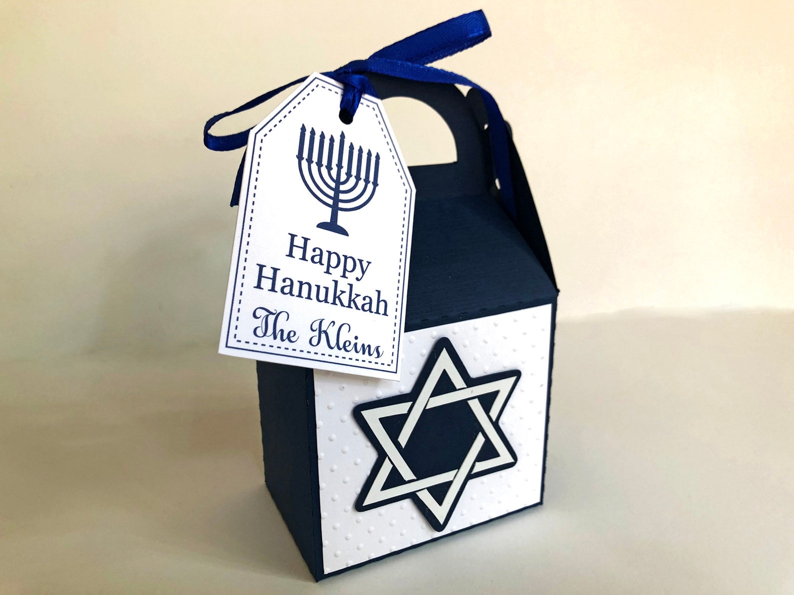 Happy Hanukkah Gift Box Hanukkah Favor Box Jewish Holiday Etsy