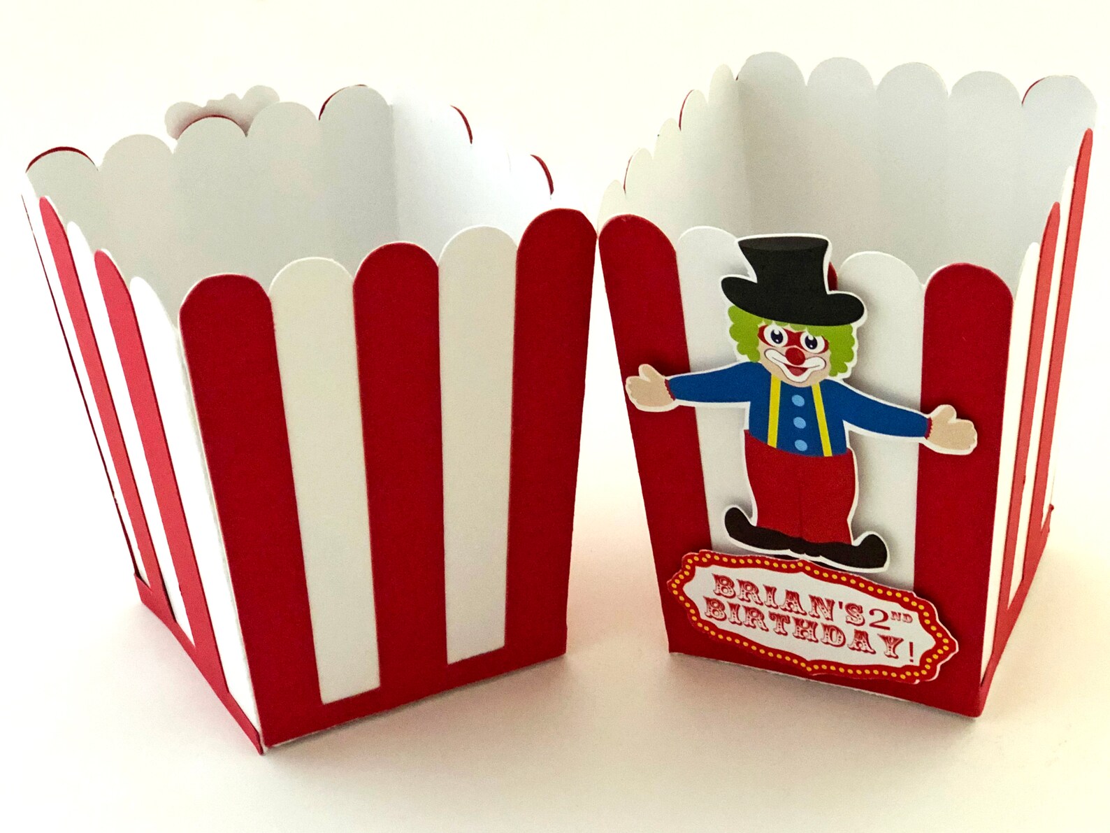 Circus Popcorn Boxes Carnival Claus Favor Boxes Circus Etsy