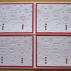 LPG Greetings Joyful Snowman & Rabbits Christmas Cards - Box Of 14 With Gold Foil & Envelopes