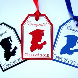 Graduation Favor Tags, Gift Tags, Graduation Tags, High School, College Graduation Party Decorations, Hang Tags, Class of 2024-10 image 1