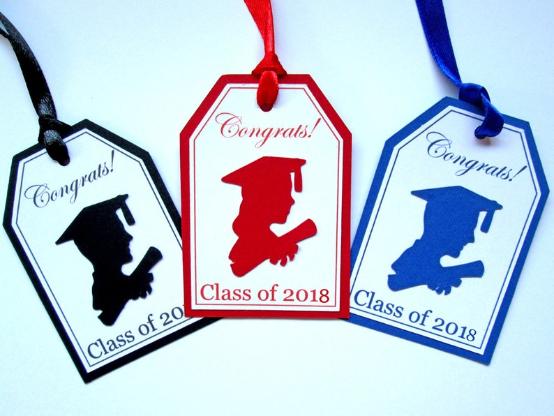 Graduation Favor Tags, Gift Tags, Graduation Tags, High School, College Graduation Party Decorations, Hang Tags, Class of 2024-10 image 1