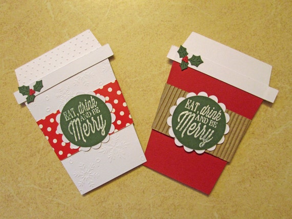 Set of 2 Christmas Gift Card Holders, Holiday Gift Card Holder