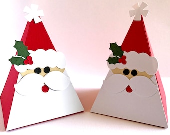 Christmas Candy Box, Christmas Gift Box, Christmas decoration, Christmas Box, Santa Claus Treat Box, Christmas Party Holiday Boxes-Set of 10