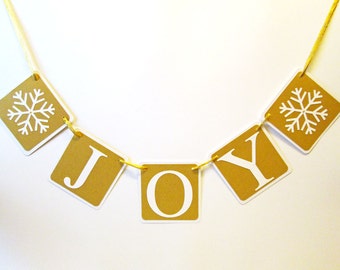 Joy Banner, Merry Christmas Banner, Joy Garland, Christmas Decoration, Christmas Garland, Holiday Banner, Holiday Decor, Christmas Bunting