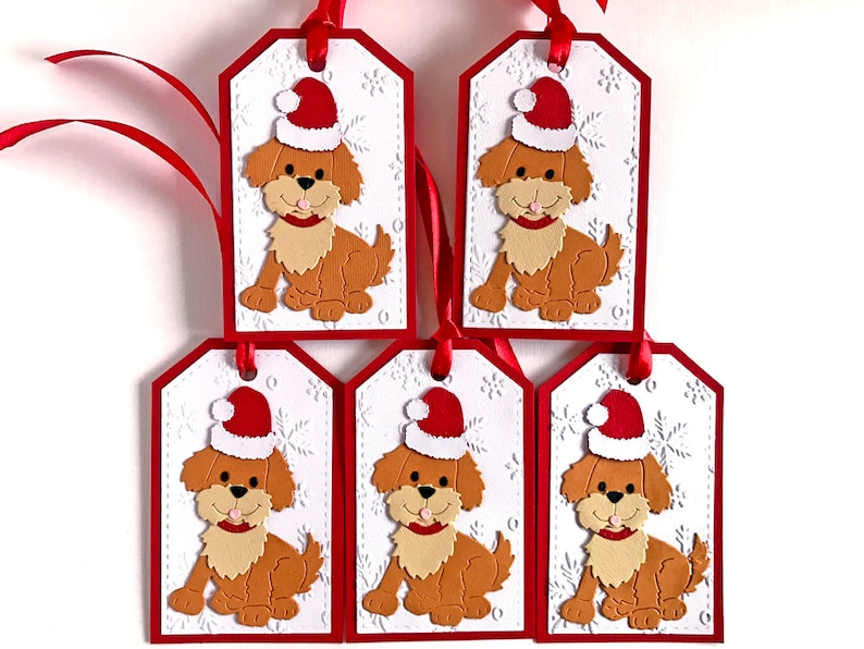 Dog Christmas Tags Christmas Gift Tags Holiday Tags Holiday - Etsy