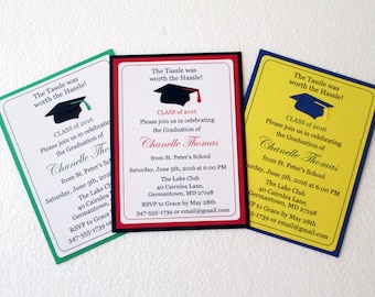 Graduation Invitations, High School, College Graduation Invite, Class Of 2026, Graduation Party Invitation