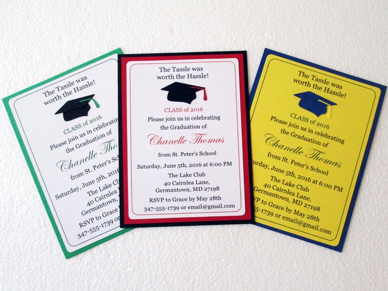 Graduation Invitations High School Graduation College Etsy