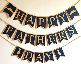 Bannière de fête des pères heureuse, décorations de fête de fête des pères, meilleur signe de papa jamais, je, nous aimons papa guirlande, banderoles imprimables