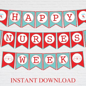 Nurse Week Banner, Printable Nurse Appreciation, Medical Staff, Nurse Week Gift Ideas, Thank You for All You Do
