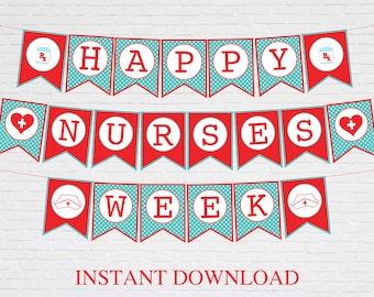 Nurse Week Banner, Printable Nurse Appreciation, Medical Staff, Nurse Week Gift Ideas, Thank You for All You Do