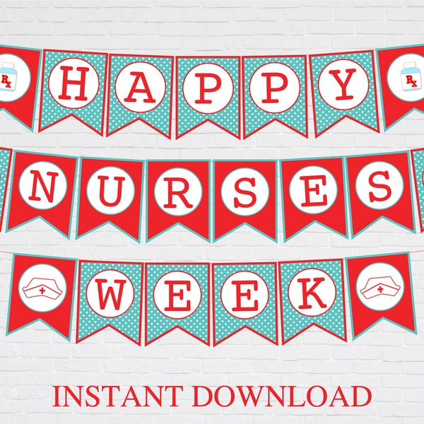 Nurse Week Banner, Printable Nurse Appreciation, Medical Staff, Nurse Week Gift Ideas, Thank You for All You Do