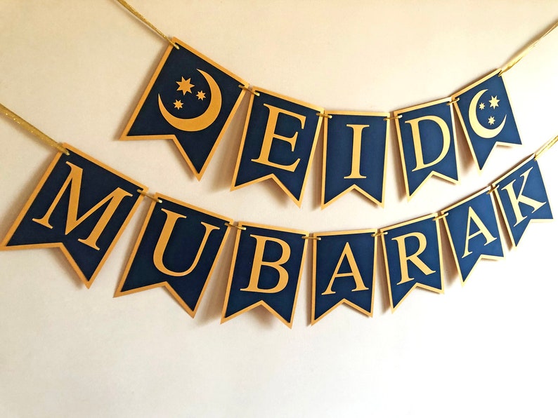 Eid Banner Eid Mubarak Banner Happy Eid Party Decorations Etsy