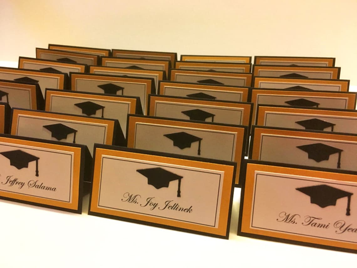 Graduation Place Cards Graduation Party Decorations High Etsy